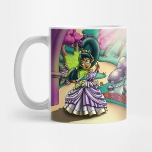 African American Fairy and Purple Anemone Mug